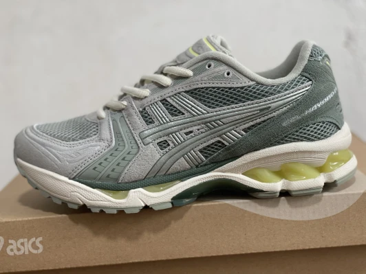 Asics Gel-Kayano 14 Grey Suede Mesh Sneakers