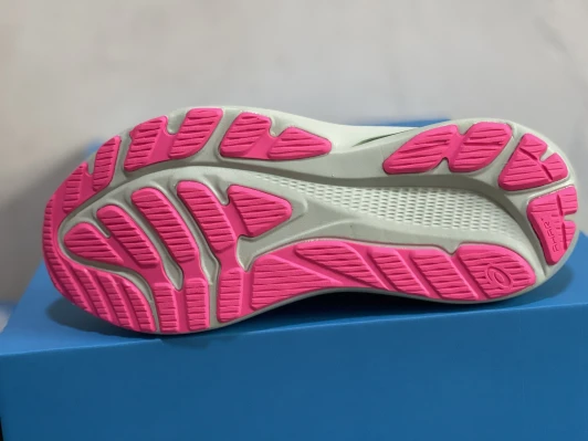 Asics Running Shoes Light Green Pink Textile