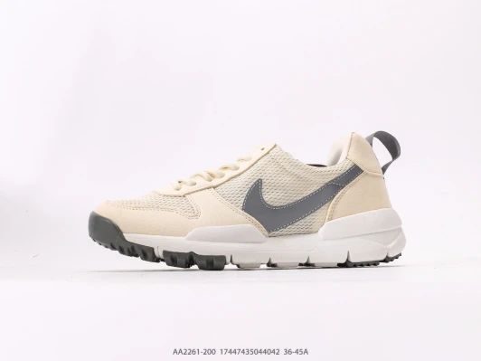 Nike Sneakers Beige Suede Mesh Grey Swoosh AA2261-200