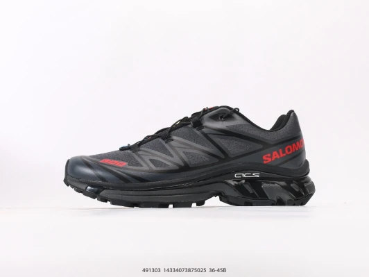 Salomon Trail Running Shoes Black Synthetic Quicklace 3