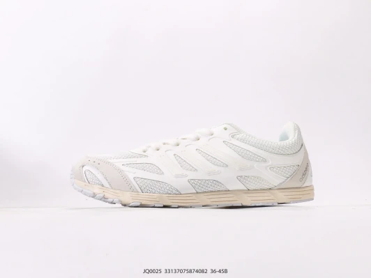 Adidas Running Shoes White Mesh Overlay Low Top JQ0025