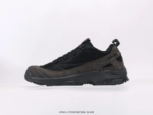 Salomon Trail Running Shoes Black Suede Mesh