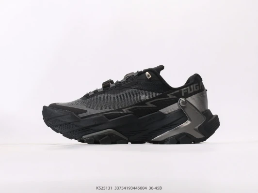 Kailas Trail Running Shoes Black Mesh Lace-up Chunky Sole KS25131