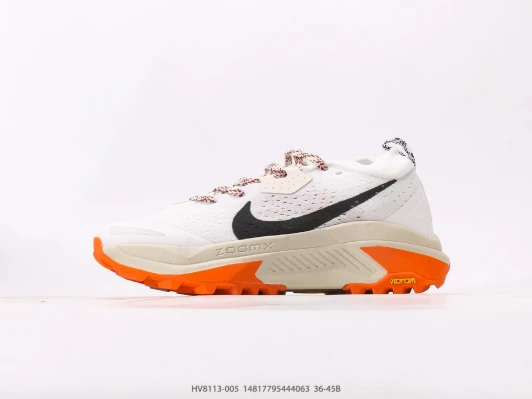 Nike Trail Running Shoes White Orange Black Swoosh HV8113