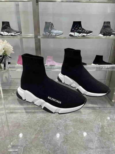 Balenciaga Sock Boots Black Knit Chunky Sole 4