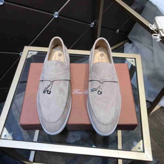 Loro Piana Suede Loafers Beige Tassel Slip-On Loro Piana Suede Loafers Beige Tassel Slip-On