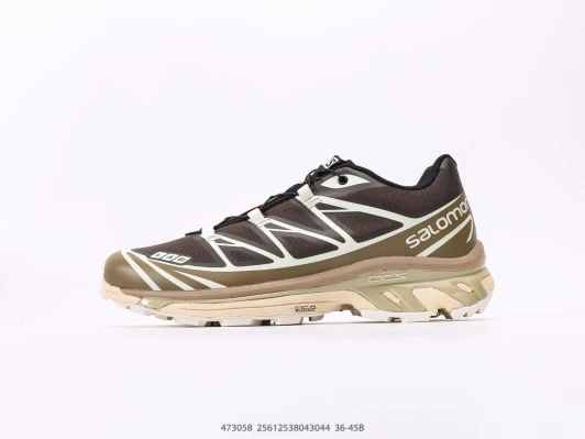 Salomon Trail Running Shoes Brown Synthetic Mesh