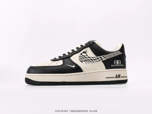 Nike Air Force 1 Low Black White Checkerboard Swoosh HJ3318-003