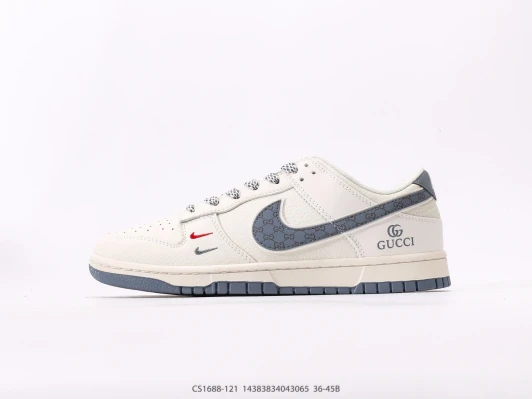 Nike Dunk Low Cream Grey Gucci Pattern Sneakers CS1688-121