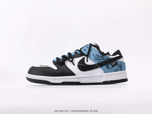 Nike SB Dunk Low Unicorn Shield Sneakers White Black Blue DD1503-101