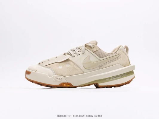 Nike ZoomX Running Shoes Beige Suede Leather Vibram Sole HQ8618-101