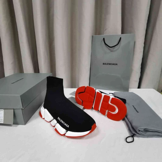 Balenciaga Sock Sneakers Black Knit Sock Silhouette Chunky Sole