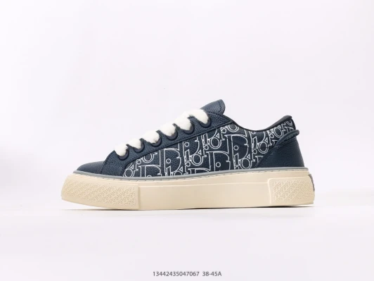 Dior Sneakers Blue Jacquard Low Top Lace Up LY123456