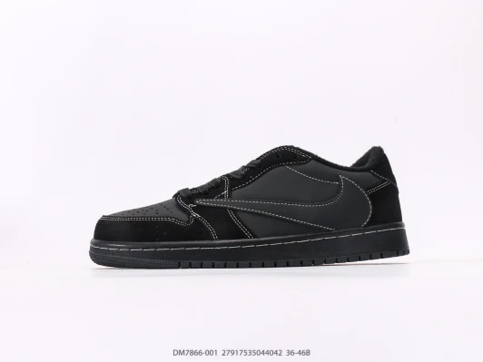 Nike Air Jordan 1 Low Black Suede Sneakers DM7866-001