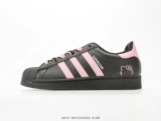 Adidas Superstar Hello Kitty Black Pink Sneakers JI0079