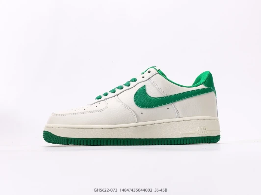 Nike Air Force 1 White Green Leather Sneakers GH5622-073
