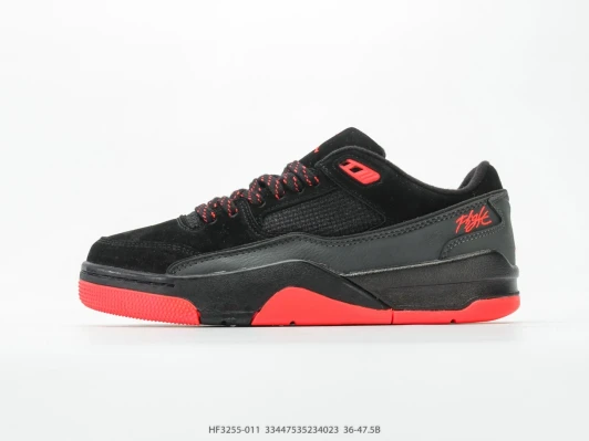 Jordan Sneakers Black Red Suede Leather HF3255-011