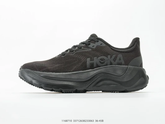 Hoka Running Shoes Black Textile Chunky Sole