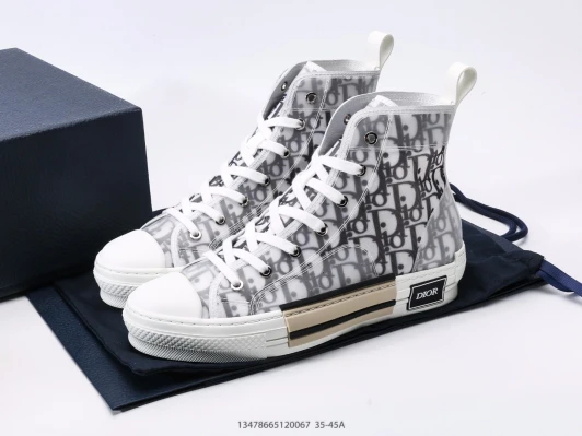 Dior B23 High Top Sneakers Clear Oblique Pattern DD1875