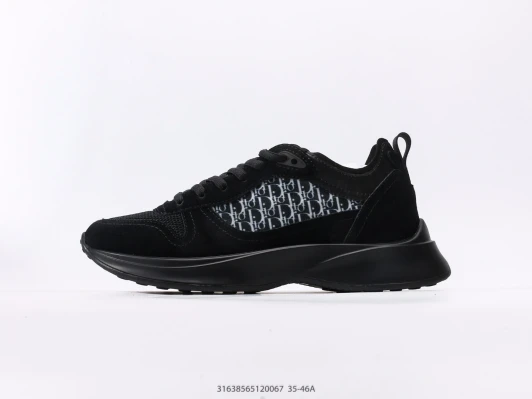 Dior Sneakers Black Suede Monogram Sole JP8028-005