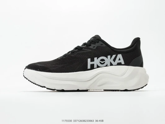 Hoka Running Shoes Black White Mesh Performance