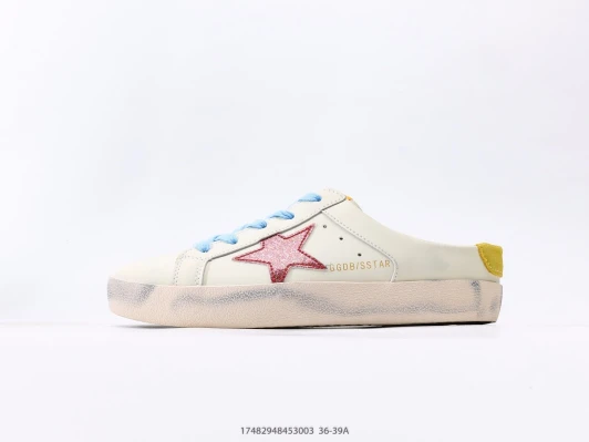 Golden Goose Sneakers Cream Glitter Star Mules