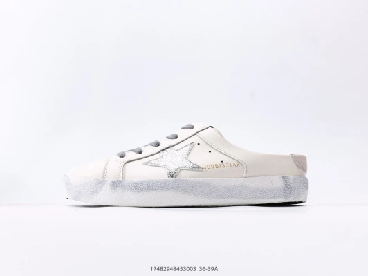 Golden Goose Sneakers White Glitter Star Mule