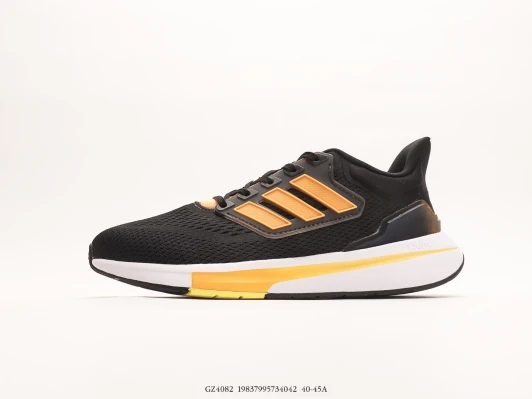 Adidas Running Shoes Black Orange Mesh GZ4082