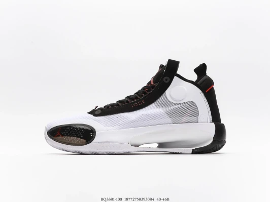 Jordan Basketball Shoes White Black Red Mesh BQ3381-100
