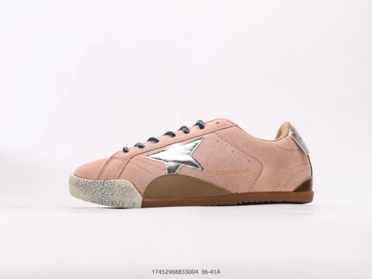 Golden Goose Sneakers Pink Suede Silver Star FZ3055-003