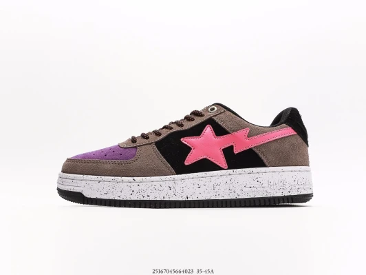 BAPE Sneakers Pink Star Suede Purple Black DM1602-121