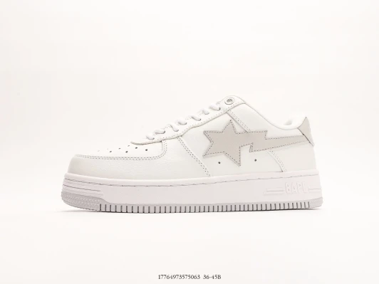 BAPE Sneakers White Leather Star Logo FZ3055-001