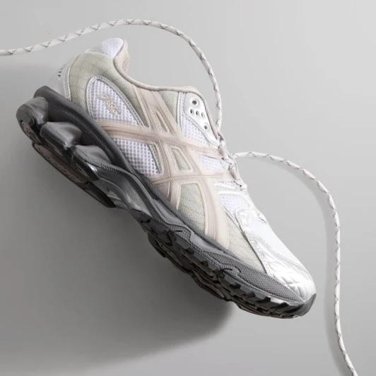 ASICS Gel-Kayano 14 White Silver Mesh Running Shoes 3