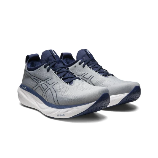 Asics Gel-Nimbus 25 Running Shoes Grey Navy Mesh