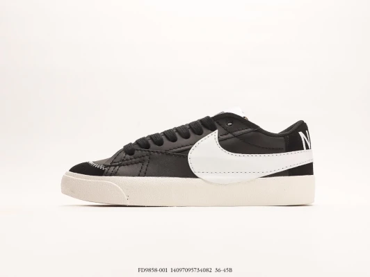 Nike Blazer Low Shoes Black White Suede Swoosh FD9858