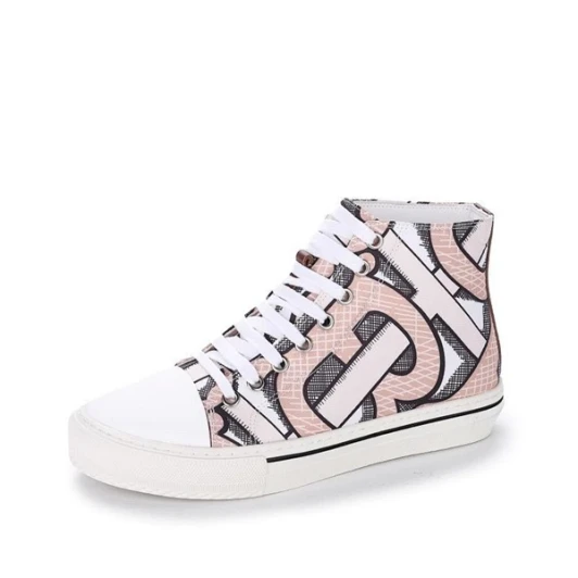 Burberry High-Top Sneakers Pink Monogram Canvas