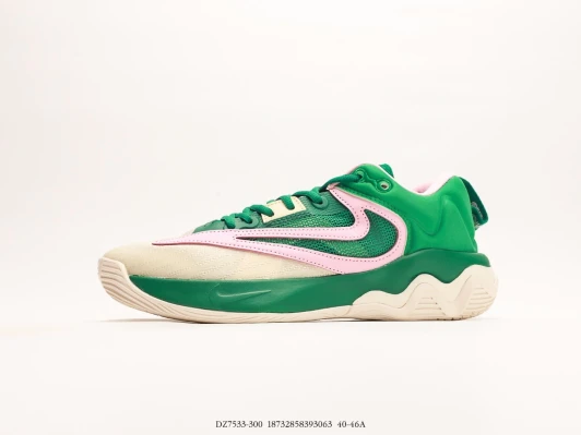 Nike Basketball Shoes Green Pink Suede Mesh DZ7533-300