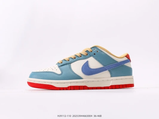 Nike Dunk Low Blue White Red Suede Sneakers HJ9112-110