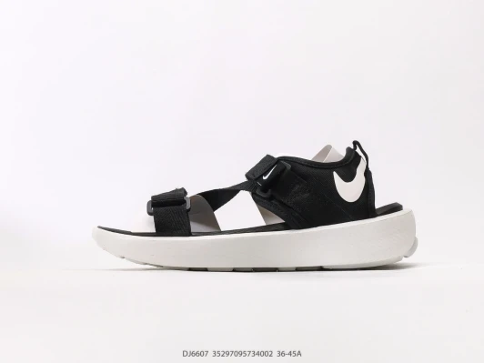 Nike Sandals Black White Hook-and-Loop Closure DJ6605
