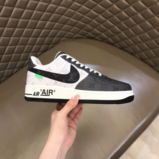Louis Vuitton Nike Air Force 1 Low Grey Monogram Sneakers