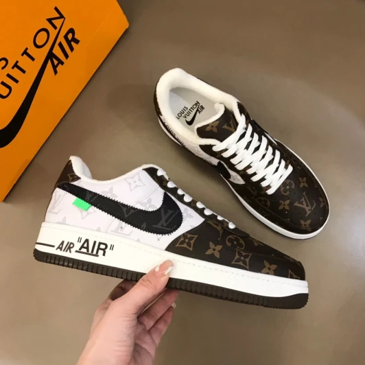 Louis Vuitton x Nike Air Force 1 Sneakers Brown White