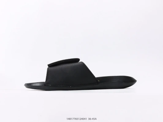 Jordan Slides Black Synthetic Single Strap 2