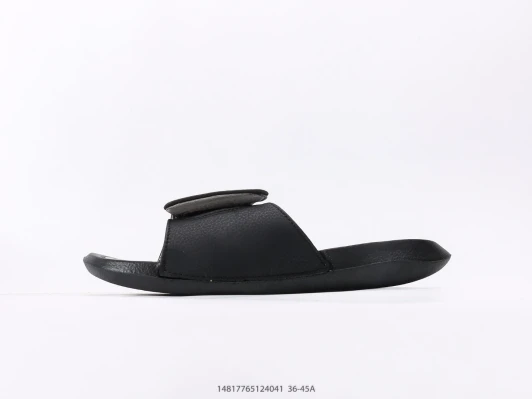 Jordan Slides Black Synthetic Leather Comfortable Footbed