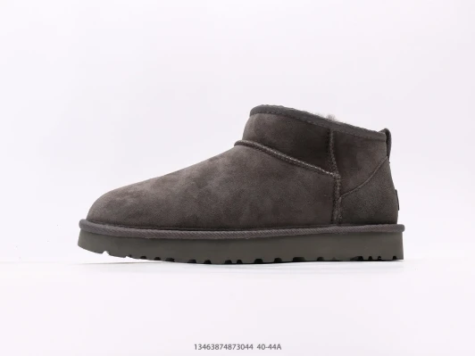 Ugg Ankle Boots Grey Suede Shearling Lined