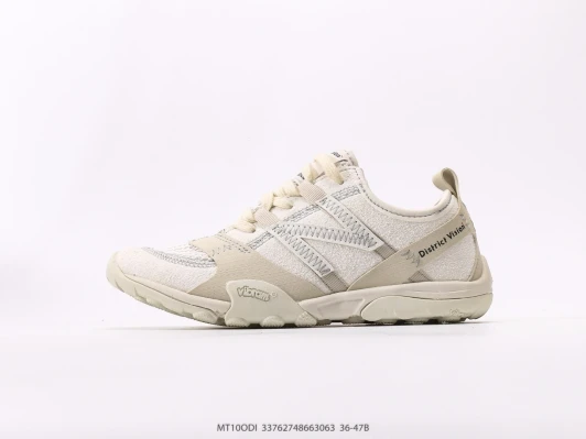 District Vision Running Shoes Cream Textile