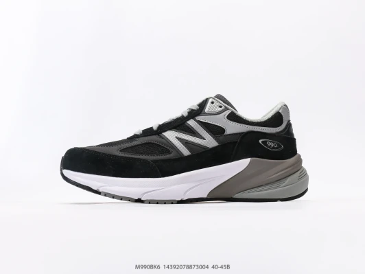 New Balance 990 BK6 Black Suede Running Shoes