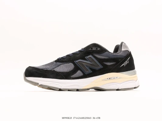 New Balance 990v4 Suede Mesh Sneakers Navy Grey M990KI3