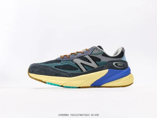 New Balance 990 V6 Sneakers Blue Grey Suede Mesh M990BB6