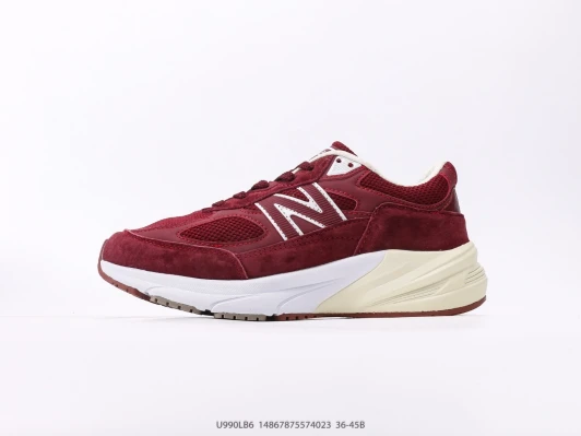 New Balance Sneakers Burgundy Suede Mesh U990LB6