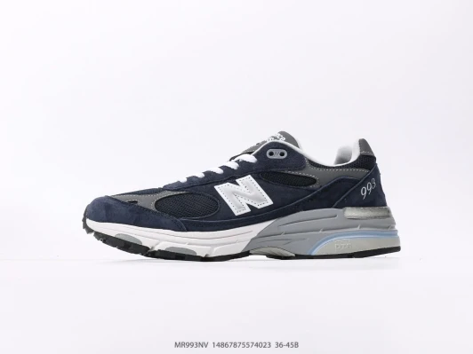 New Balance 993 Navy Suede Running Shoes MR990NV